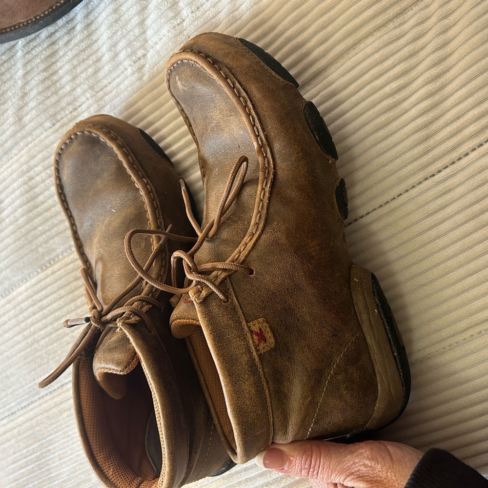 Twisted X Brown Leather Mules